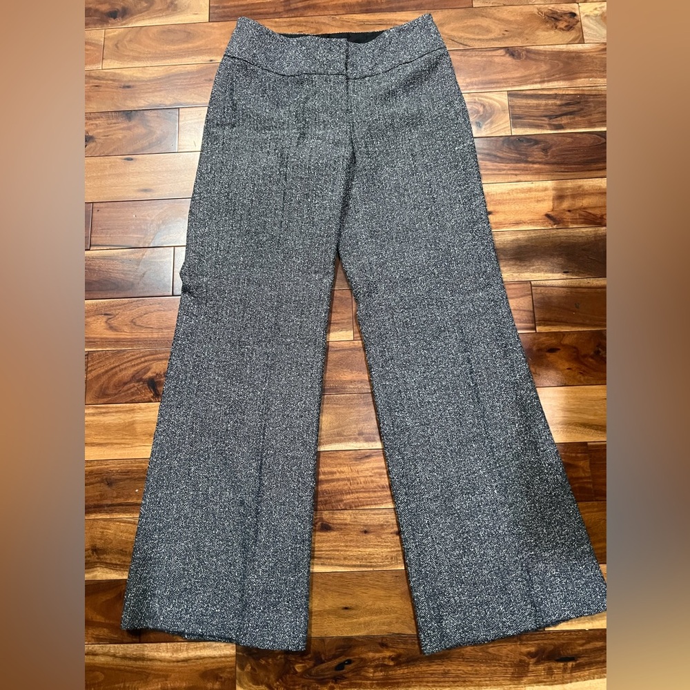White House Black Market Tweed Wide-Leg Pants 6 6R